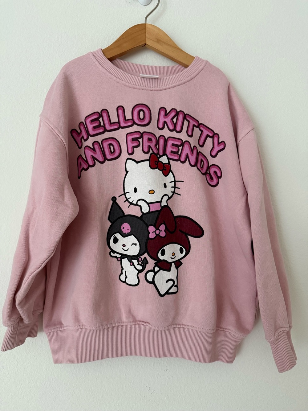 Zara Pink Hello Kitty & Friends Graphic Crewneck Sweatshirt size 8/9